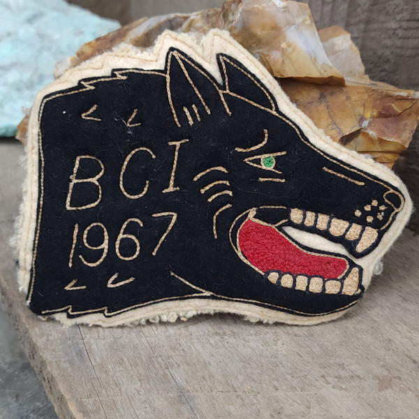 1967 B.C.I. High School Wildcats Felt Mascot Patch Beccaria Coalport Irvona PA