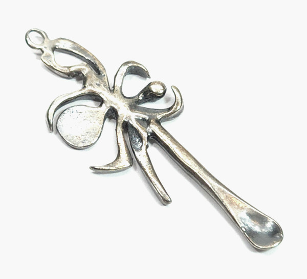 Vintage Marked Sterling Silver Stylized Spider Abstract Snuff Coke Spoon
