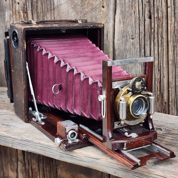 Antique Rochester Optical & Camera Co. Folding Premo Field Camera w/ Case