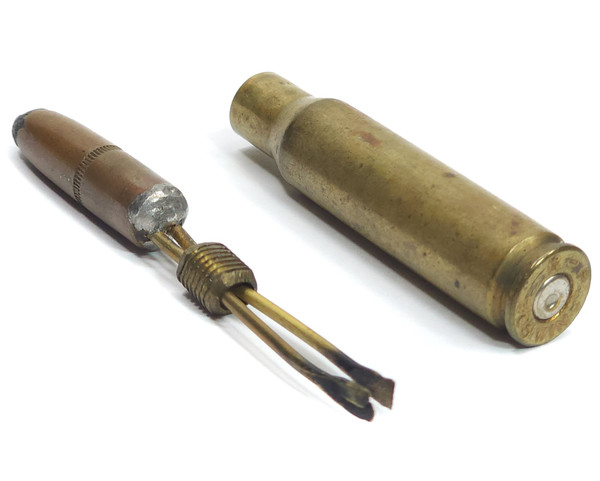Vintage Trench Art Handmade Roach Clip Made from Winchester Bullet Rifle Shell