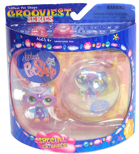 2007 Vintage NOS Little Pet Shop Grooviest Series Owl Special Edition Toy NIP