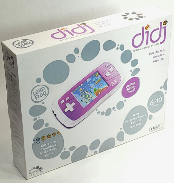 Vintage 2008 NOS Leap Frog Didj Purple Handheld Custom Video Game System Sealed