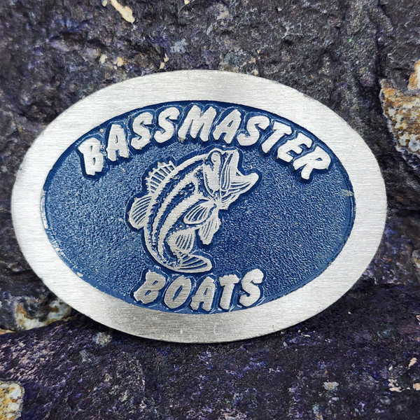 Rare Bassmaster Boats Promotional Advertising Belt Buckle Enameled Bass Fishing