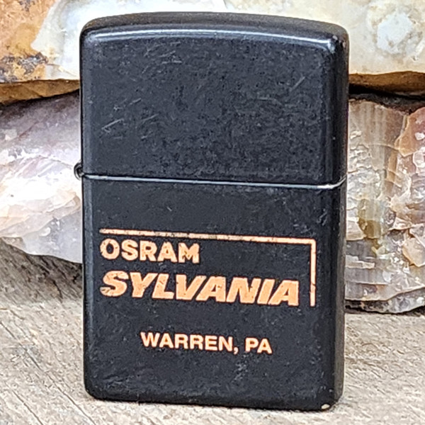 1990's Osram Sylvania Factory Warren, PA Advertising Zippo Cigarette Lighter