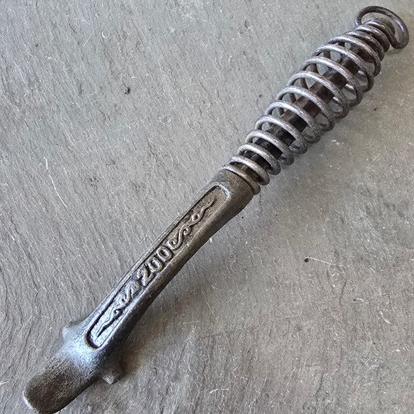 Antique Arcade 200 Cast Iron Stove Burner Pot Lid Lifter Tool Spring Handle