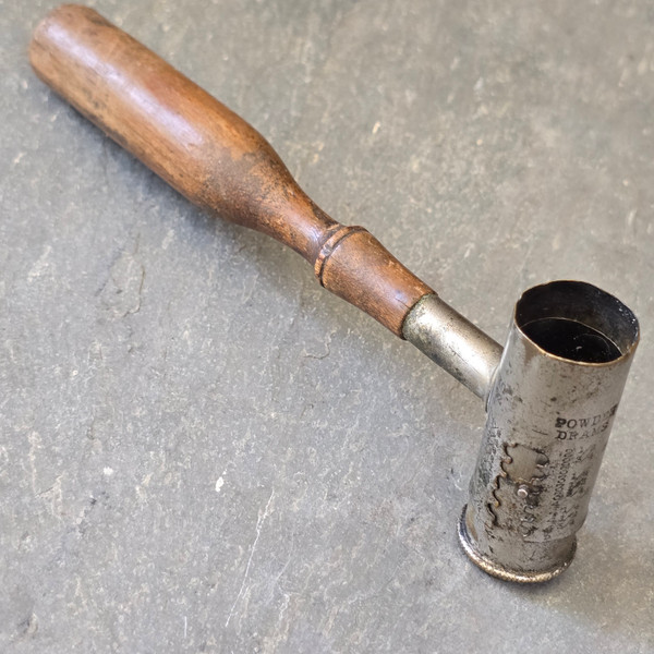 Antique Union Hardware Shot Powder Measure Wood Handled Reload Black Powder Tool