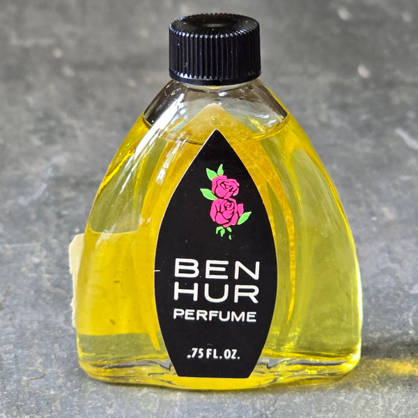 Vintage NOS Ben Hur Perfume Full Miniature Scent Bottle Andrew Jergens .75 oz