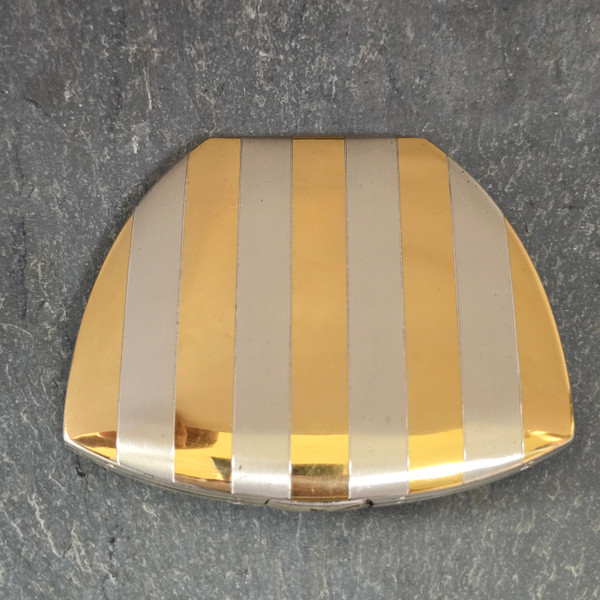 Elgin American Sterling Silver Vintage Mid-Century Make-Up Powder Compact