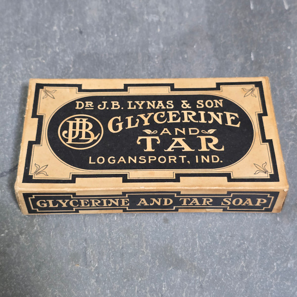 Dr. J.B. Lynas & Son Glycerine and Tar Soap Paper Advertising Original Box