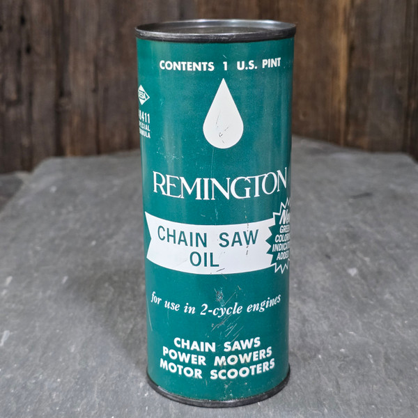 Vintage Desa Industries Remington Chain Saw Oil Can 2-Cycle Pint Full NOS Tin