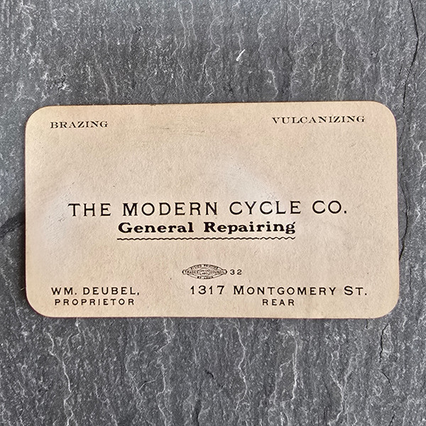 Modern Cycle Company Bicycle Repair Shop Antique Victorian Business Trade Card