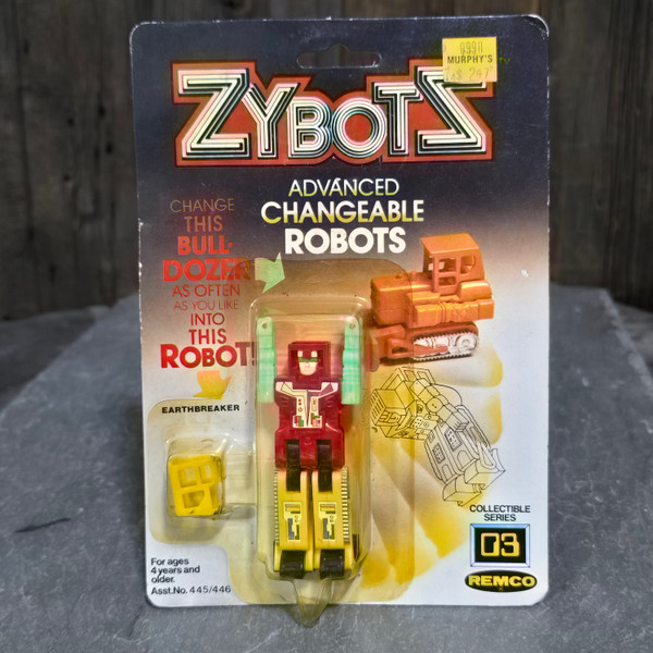 1984 Vintage Remco Zybots NOS Earthbreaker Transformer Robot Toy Original Card
