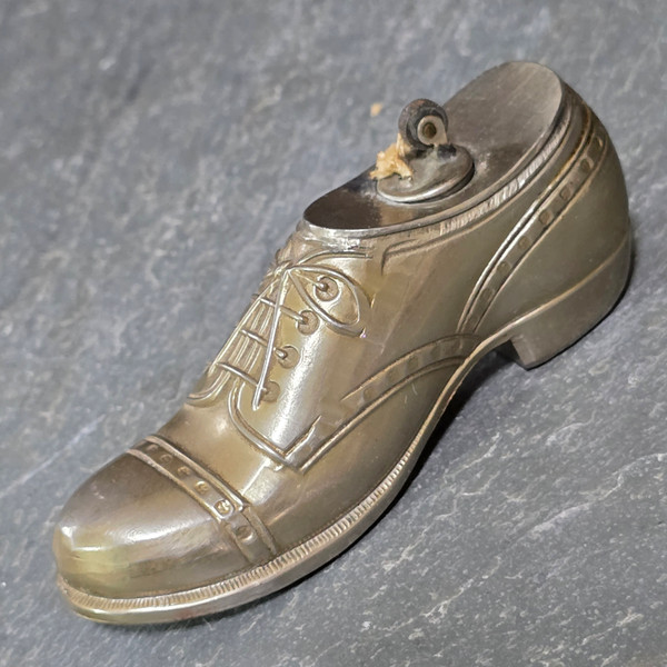 Vintage Figural Men's Dress Shoe Shaped Cigarette Lighter Made in Japan Unfired