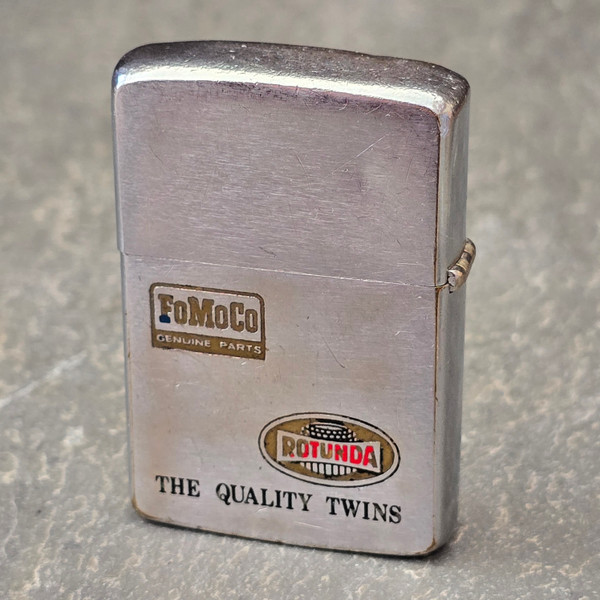 1962 FoMoCo Genuine Parts Ford Rotunda Sales Award Zippo Cigarette Lighter
