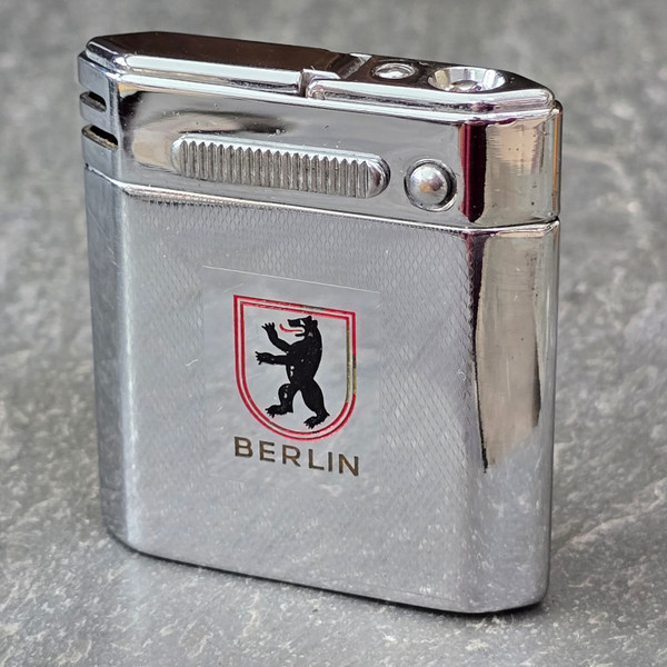 Vintage Berlin Germany Fumalux Chrome Cigarette Lighter Flashlight Combo