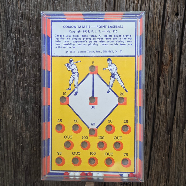 1950's Vintage Comon Tatar's Point Baseball No. 310 Logic Toy Dexterity Game