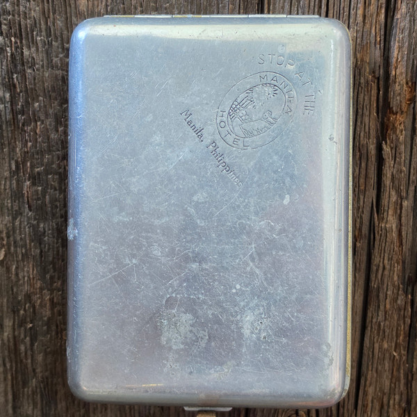 Scarce Manila Hotel Aluminum Pocket Cigarette Case Box Manila, Philippines