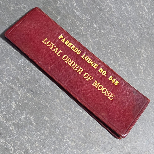 1914 Antique Loyal Order of Moose Parkers Lodge 548 Leather Wallet Card Antique