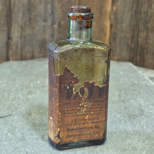 Save-The-Horse Spavin Remedy Troy Chemical Co Antique Medicine Bottle Binghamton
