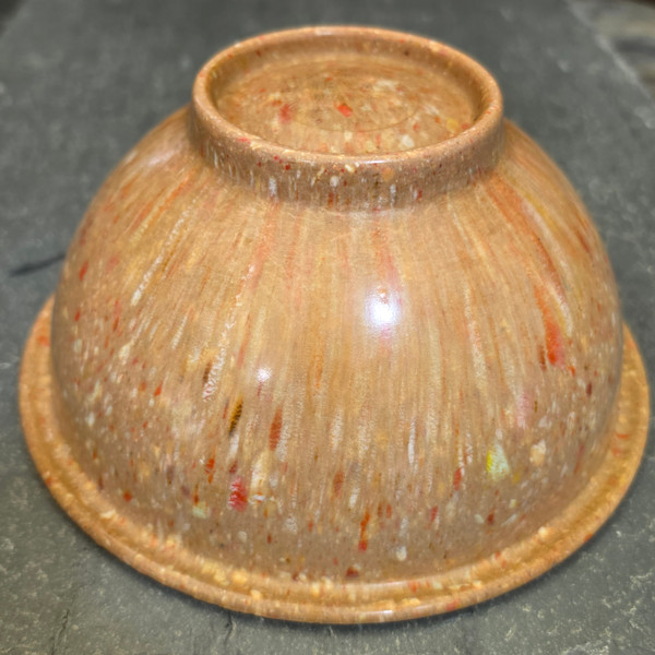 Vintage Texas Ware Confetti Mixing Bowl Peach Tan Splatterware Melamine 111 MCM