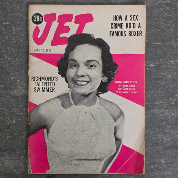 Jet Magazine - May 30, 1967 Vintage Back Issue Swimmer Nina Robinson Boxing