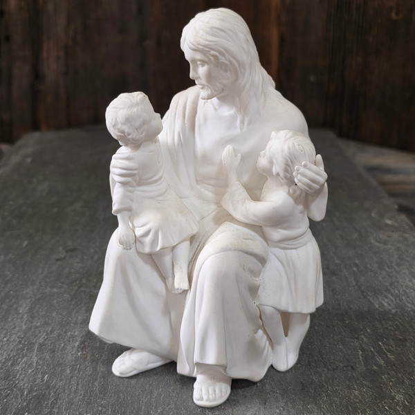 Vintage 1989 Lenox China The Childrens Blessing Jesus Figurine Bisque Porcelain