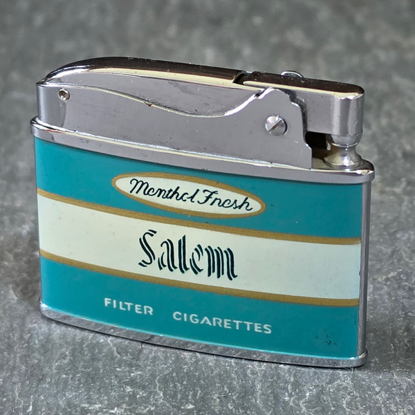 Vintage Modern Salem Cigarette Advertising Lighter Enamel Gas Fluid Japan HMC