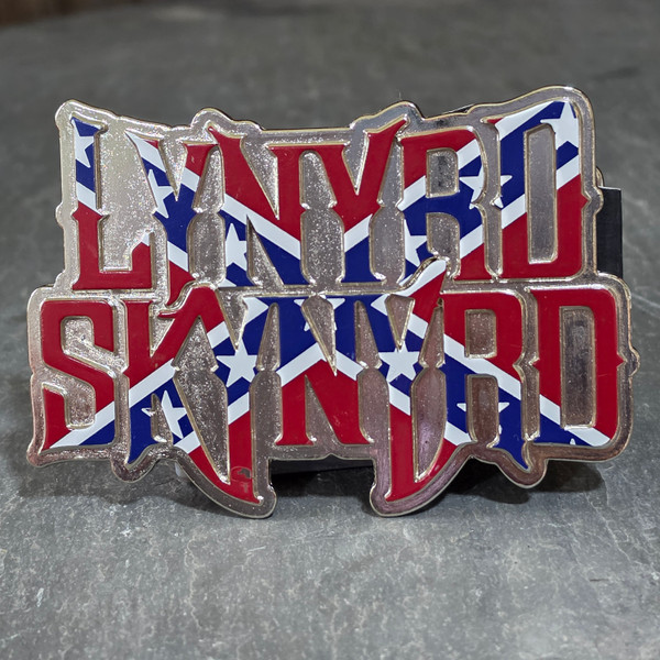 2008 Vintage NOS Lynyrd Skynyrd Enameled Southern Cross Fly On Inc. Belt Buckle