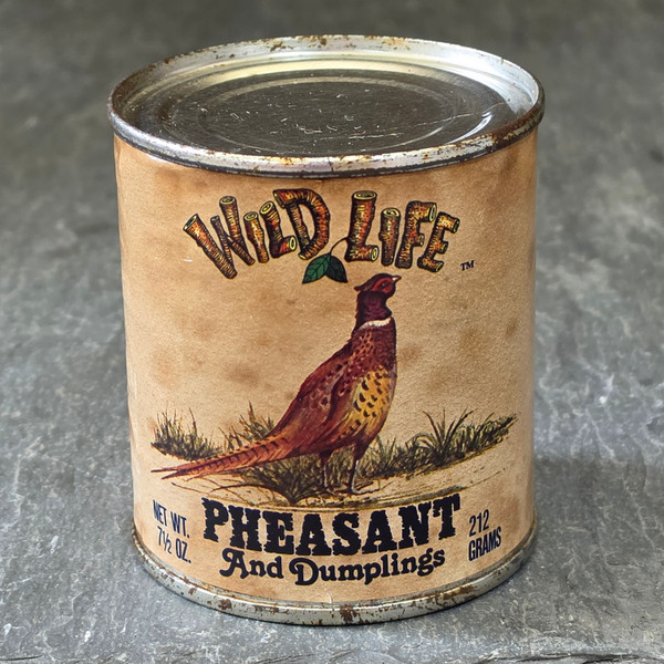 Vintage Wild Life Exotic Game Foods Canned Pheasant And Dumplings Tin Sealed 7.5 oz