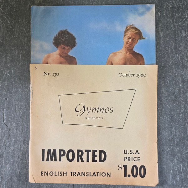 Vintage October 1960 Gymnos Sonnenfreunde Magazine No 130 Imported English Wrap