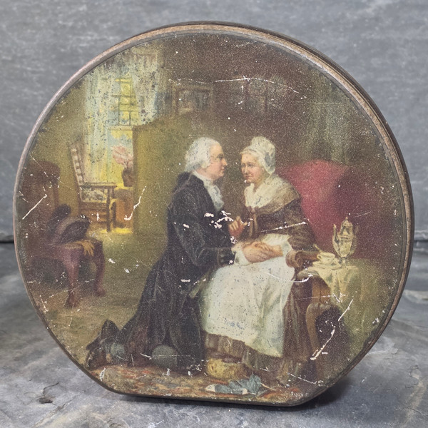 Antique Park & Tilford Tindeco Tin Washingtons Farewell To His Mother Litho USA