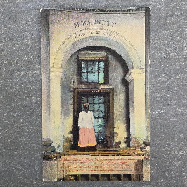 Vintage 1900s Old Slave Block St Louis Hotel New Orleans LA Postcard Black Americana History