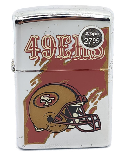 1997 Vintage Unfired Zippo Cigarette Lighter San Francisco 49ers NFL Tin Box