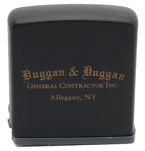 Duggan & Duggan General Contractors Advertising Zippo Tape Measure Allegany NY