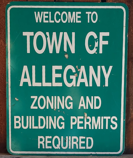 Welcome to Town of Allegany NY Vintage Retired Traffic Street Road Sign New York