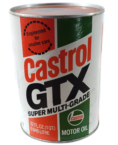 Full Vintage Castrol GTX Super Multi-Grade 20W-50 Motor Oil Can 1 Quart ...