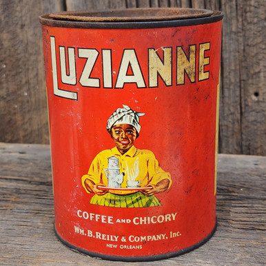 Antique Luzianne Coffee and Chicory Advertising Tin Can Wm. B