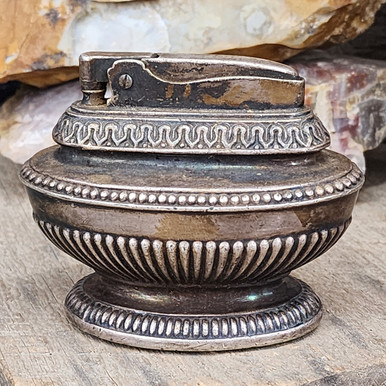 Vintage Ronson Queen Anne Silver Plated Table Lighter Cigarette Lighter ...