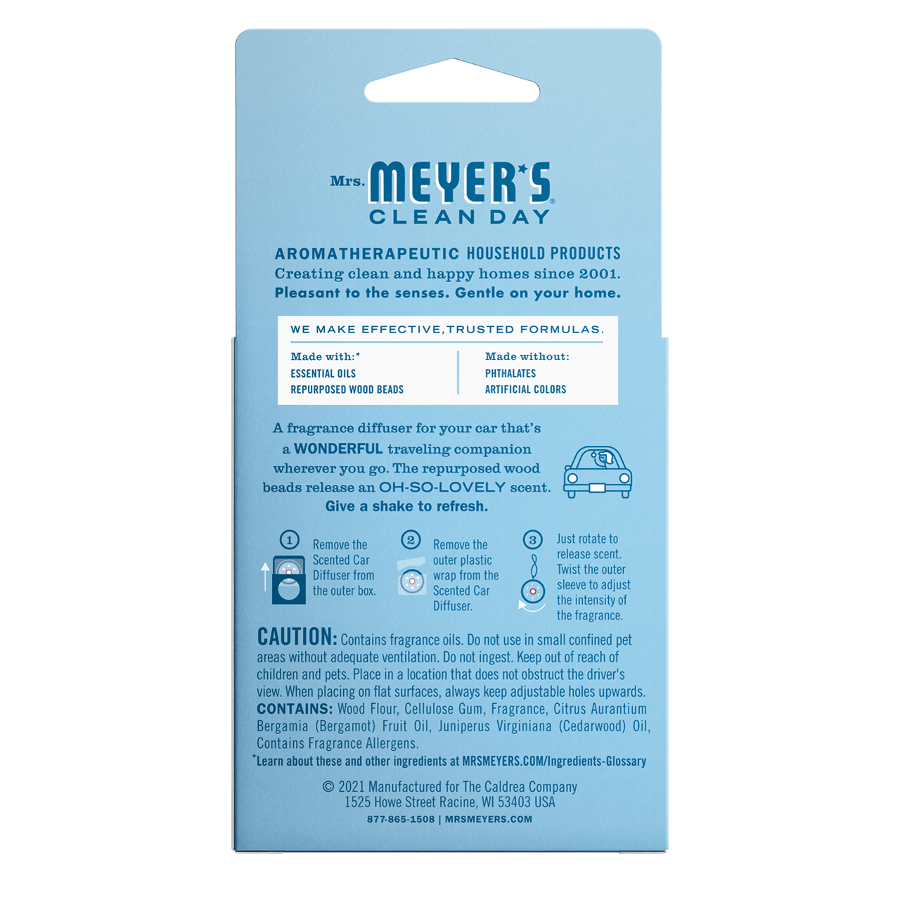 Mrs. Meyer's Rain Water Scented Car Diffuser