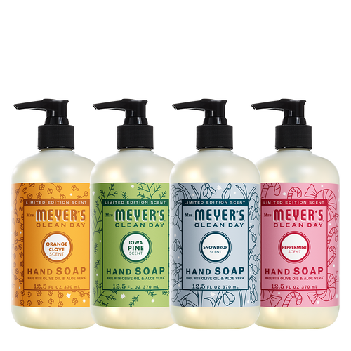 mrs meyers holiday seasonal liquid hand soap set