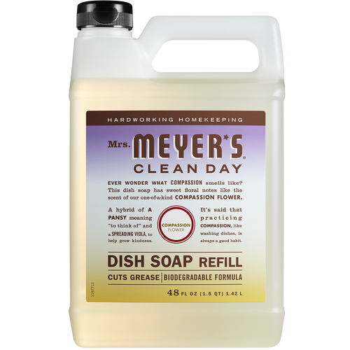mrs meyers compassion flower dish soap refill