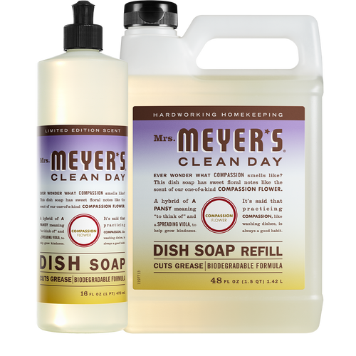 mrs meyers compassion flower liquid hand soap refill set