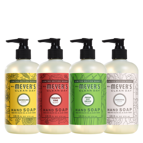 mrs meyers summer seasonals hand soap collection