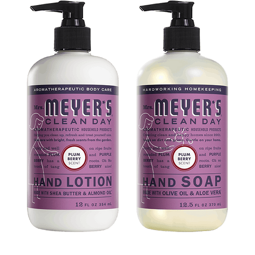 mrs meyers plum berry hand care basics set