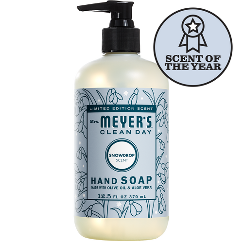 mrs meyers snowdrop liquid hand soap - scent of the year