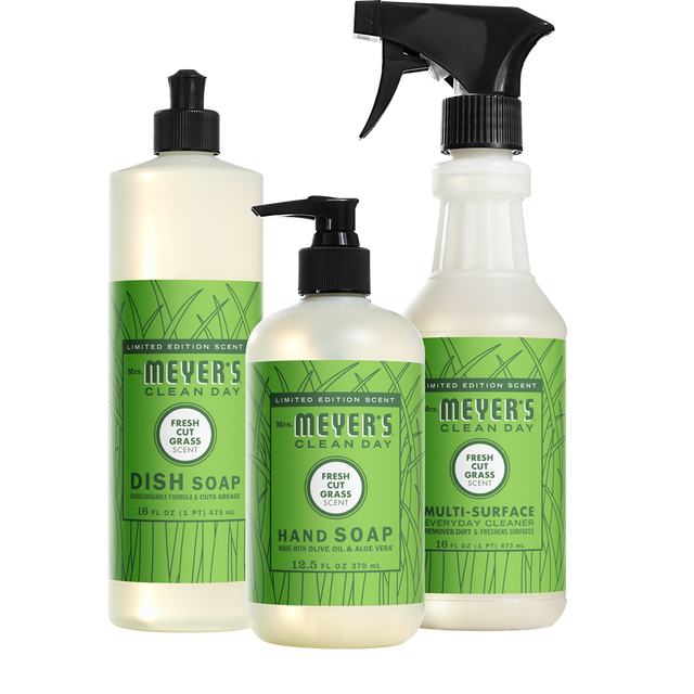 Mrs. Meyer's Fresh Cut Grass Kitchen Basics Set