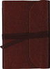 KJV, Journal the Word Bible, Large Print, Premium Leather, Brown, Red Letter Edition - ISBN: 9780718090906