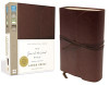 NIV, Journal the Word Bible, Large Print, Premium Leather, Brown - ISBN: 9780310445630