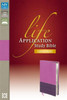 NIV, Life Application Study Bible, Large Print, Imitation Leather, Purple/Pink, Indexed - ISBN: 9780310421306