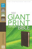 NIV, Giant Print Compact Bible, Giant Print, Premium Leather, Brown - ISBN: 9780310426523
